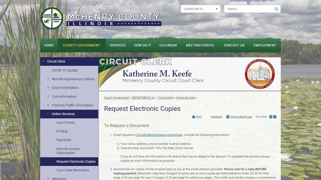 Request Electronic Copies | McHenry County, IL